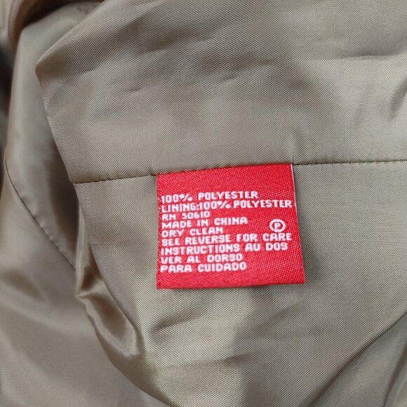 AK Anne Klein Size 12P Desert Tan 3 Button Lined 2pc Pants Suit W/Pockets 34x29 - Picture 10 of 16